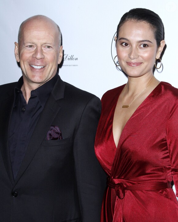 Bruce Willis et sa femme Emma Heming lors du 13e gala "A Great Night in Harlem" à New York le 24 octobre 2014.