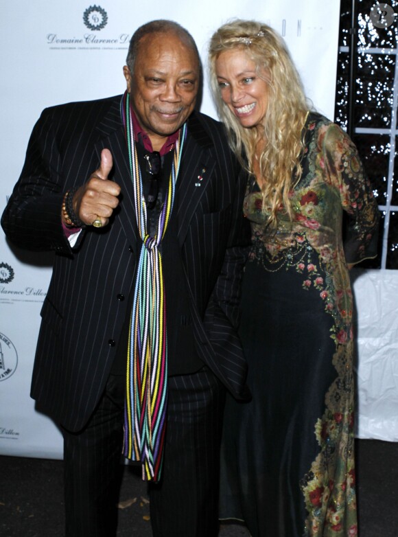 Quincy Jones et Wendy Oxenhorn lors du 13e gala "A Great Night in Harlem" à New York le 24 octobre 2014.