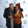 Quincy Jones et Angelique Kudjo lors du 13e gala "A Great Night in Harlem" à New York le 24 octobre 2014.