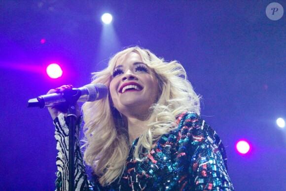 Rita Ora en concert pour HP Connected à Moscou. Le 27 octobre 2014.