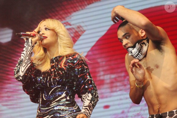 Rita Ora en concert pour HP Connected à Moscou. Le 27 octobre 2014.