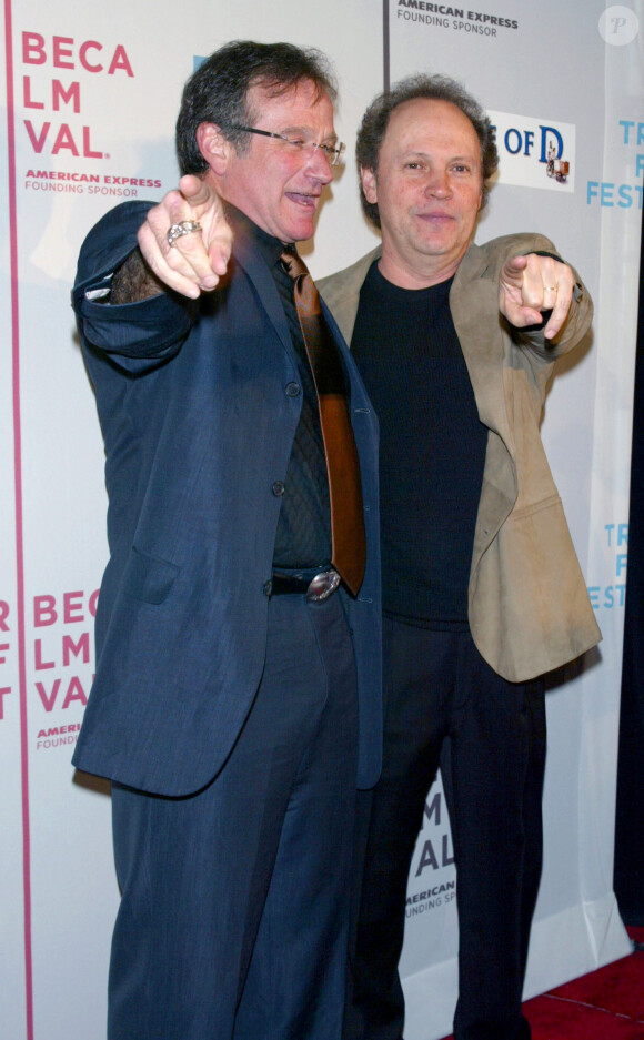 Robin Williams et Billy Crystal au Tribeca Film Festival à New York le 7 mai 2004.