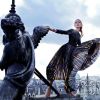 Exclusif : Tonya Kizinger pose pour le magazine Gala sur le toit du théâtre du Châtelet le 19 octobre 2014. Robe longue plissée Givenchy, montre Baume & Mercier, Promess Diammants. Merci au théâtre du Chatelet !