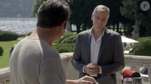 George Clooney et Jean Dujardin dans la publicité Nespresso. (capture d'écran)