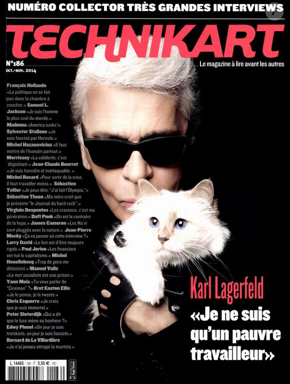 Karl Lagerfeld en couverture de Technikart