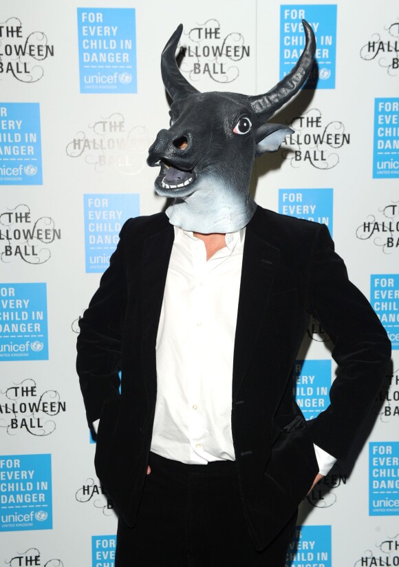 Hugh Grant lors de la soirée du bal d'Halloween pour l'UNICEF à Londres, le 30 octobre 2014. 
