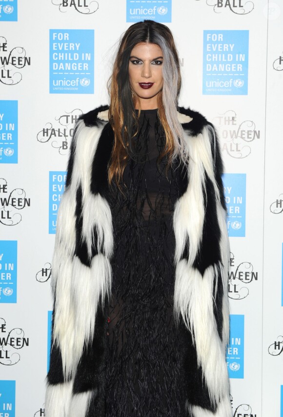Bianca Brandolini d'Adda lors de la soirée du bal d'Halloween pour l'UNICEF à Londres, le 30 octobre 2014.