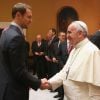 Le pape François et Manuel Neuer au Vatican le 22 octobre 2014.