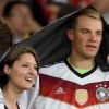Manuel Neuer et son ex Kathrin Gilch à Rio de Janeiro, le 13 juillet 2014. 