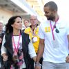 Tony Parker et sa femme Axelle dans le paddock du Grand Prix des Etats-Unis à Austin au Texas, le 1er novembre 2014