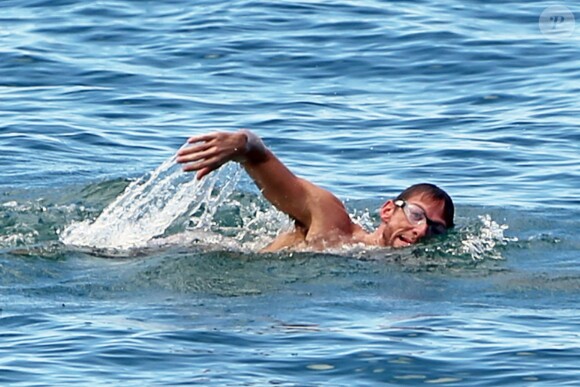 Jenson Button sur l'île de Maui à Hawaï, le 20 octobre 2014