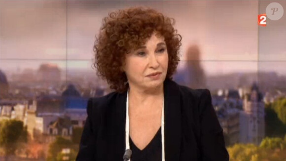 Laurant Delahousse recevait Marlène Jobert dans le JT de France 2, le dimanche 2 novembre 2014.