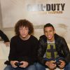 David Luiz et Marquinhos lors de la soirée de lancement de Call of Duty : Advances Warfare, le 3 novembre 2014 à Paris