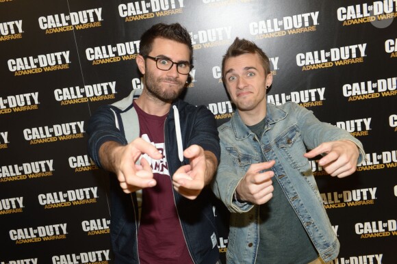 Cyprien lors de la soirée de lancement de Call of Duty : Advances Warfare, le 3 novembre 2014 à Paris