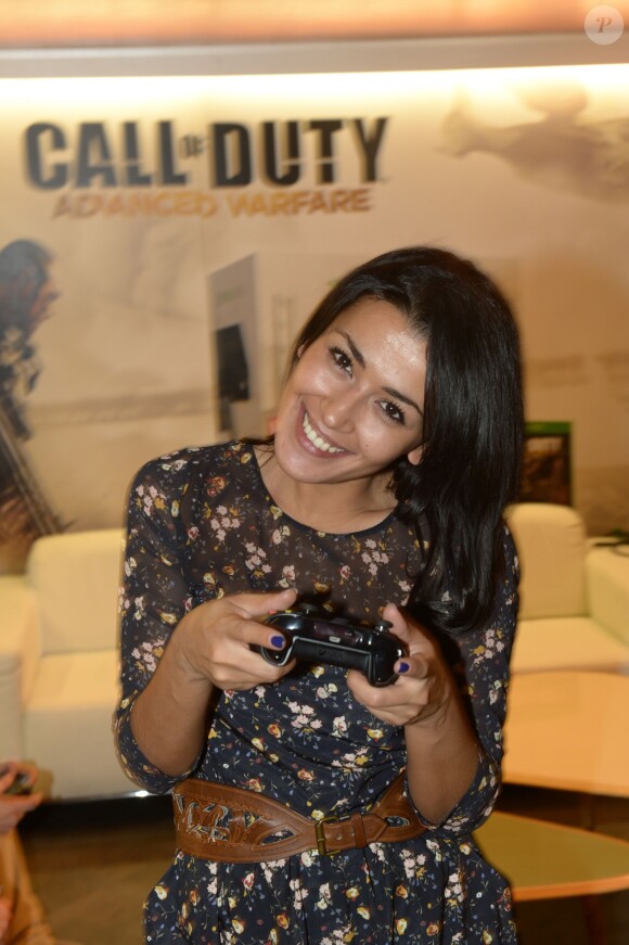 Karima Charni lors de la soirée de lancement de Call of Duty : Advances Warfare, le 3 novembre 2014 à Paris