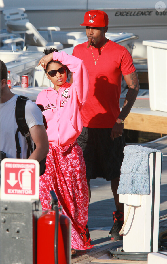 Nicki Minaj et son ex Safaree Samuels à Cabo San Lucas, le 10 mars 2014.