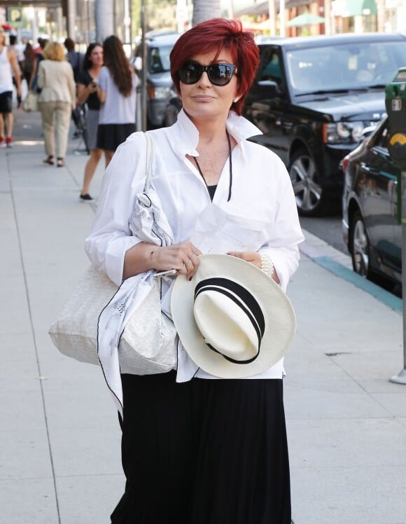 Sharon Osbourne à la sortie de chez le médecin à Beverly Hills, le 12 septembre 2014. 