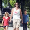 Lorenzo Lamas et ses filles Isabellea et Victoria à Los Angeles, le 11 juillet 2009.
