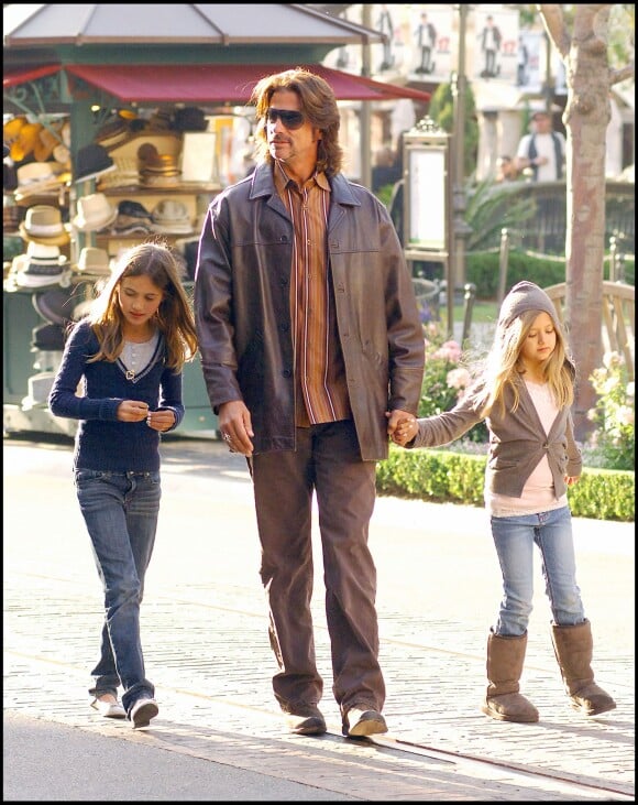 Lorenzo Lamas et ses filles Alexandra, Victoria et Isabella, le 15 avril 2009.