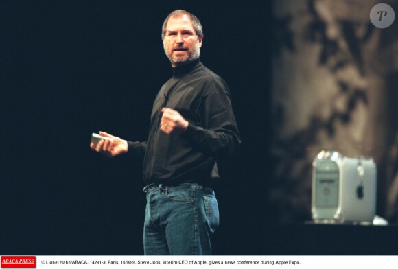 Steve Jobs durant une exposition Apple, en 2000.