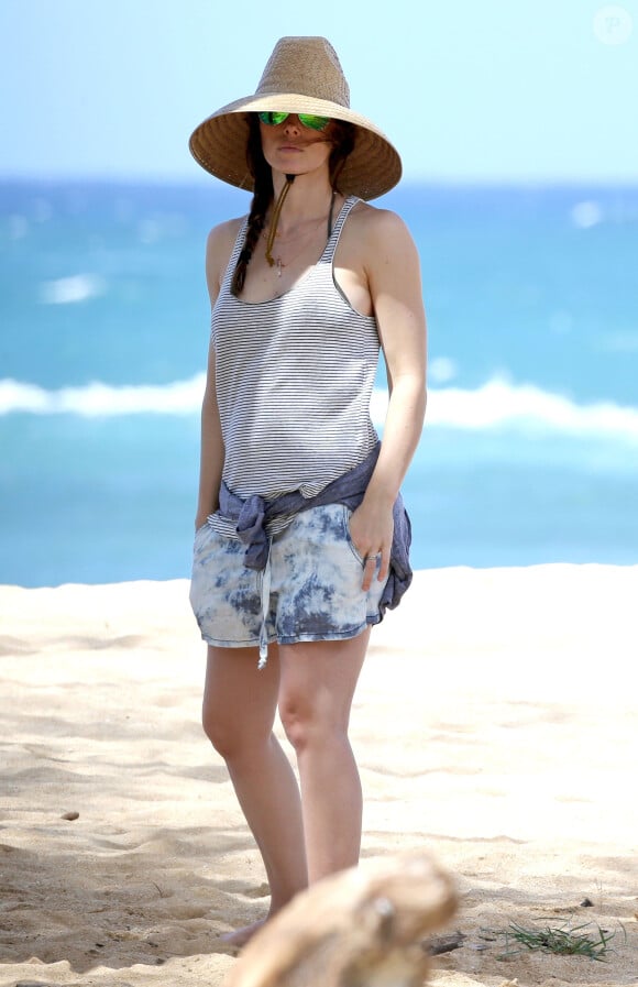 Exclusif -  Jessica Biel en vacances à Hawaï le 27 septembre 2014 avec des membres de sa famille.