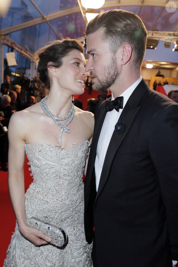 Jessica Biel et Justin Timberlake lors du 66e festival du film de Cannes, le 19 mai 2013.