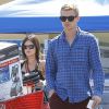 Exclusif - Rachel Bilson très enceinte et son compagnon Hayden Christensen font du shopping chez "Lowe" à Los Angeles, le 8 octobre 2014.