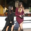 Kris Jenner et ses filles Kourtney et Khloé Kardashian sont allées déjeuner au restaurant Cuvée, puis fait quelques emplettes dans une boutique Bel Bambini. Los Angeles, le 6 novembre 2014.