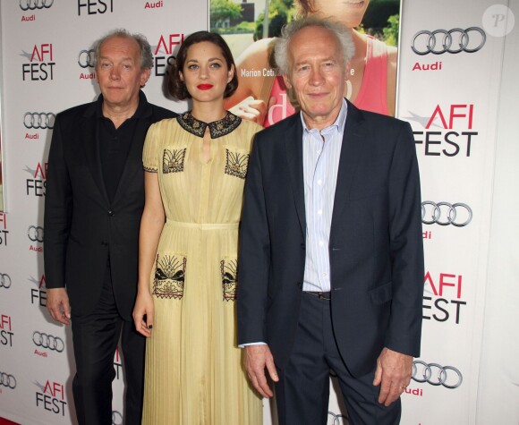 Marion Cotillard, Luc Dardenne et Jean-Pierre Dardenne à la première de AFI FEST 2014 à Hollywood, le 7 novembre 2014