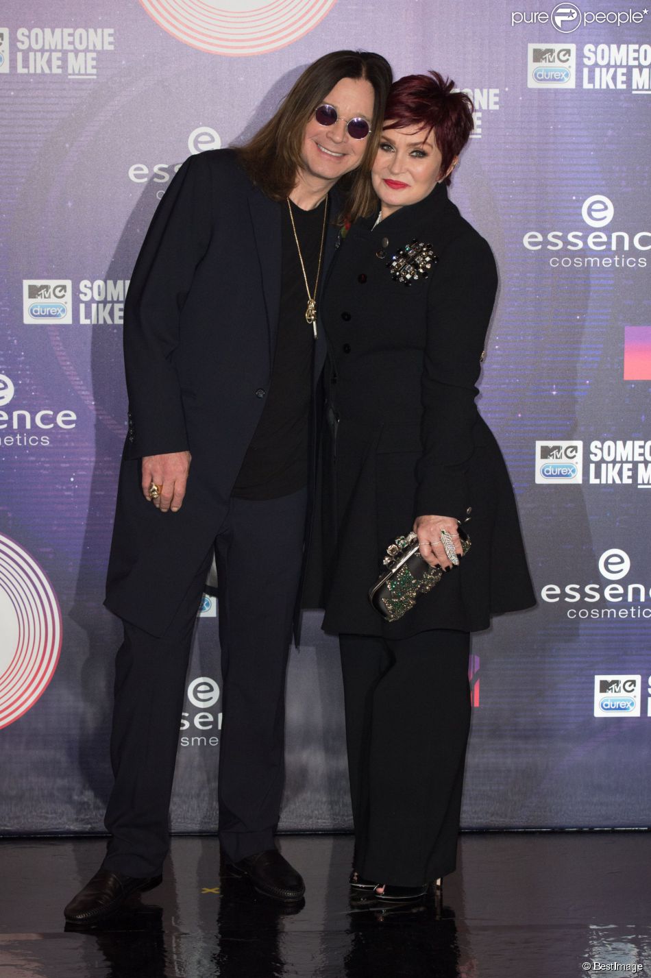  Ozzy et Sharon Osbourne assistent aux MTV Europe Music Awards 2014 au SSE Hydro. Glasgow, le 9 novembre 2014. 