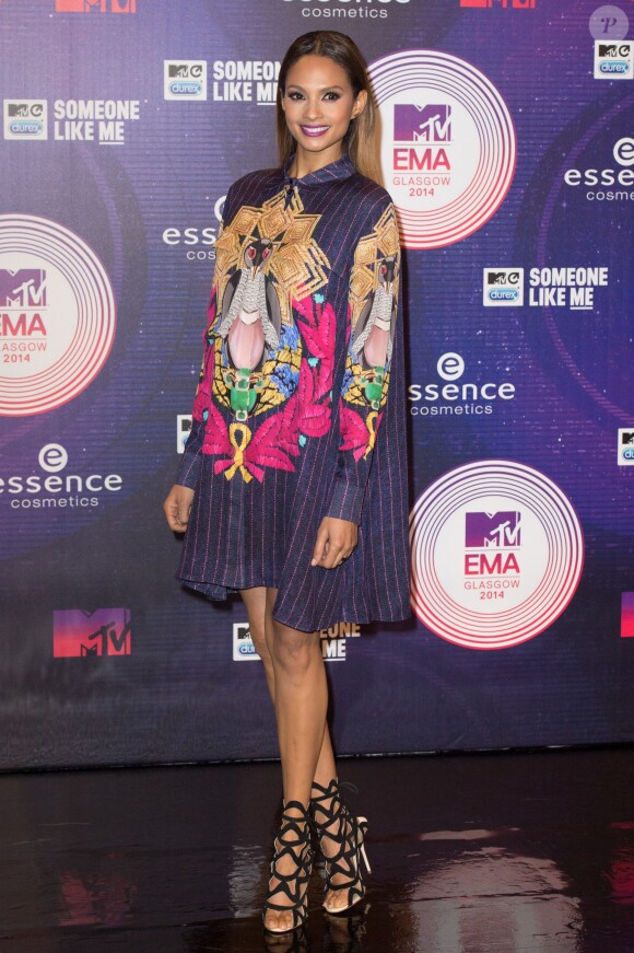 Alesha Dixon assiste aux MTV Europe Music Awards 2014 au SSE Hydro. Glasgow, le 9 novembre 2014.