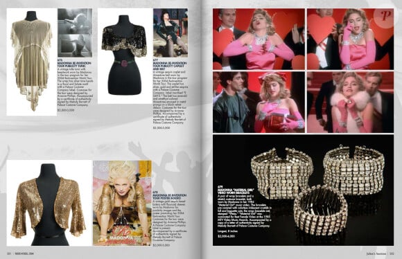 Julien's Auctions proposait de nombreux souvenirs de Madonna lors de la vente Icons and Idols: Rock'n'Roll les 7 et 8 novembre 2014.