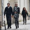 Exclusif -  Vito Schnabel et Heidi Klum (étole Saint Laurent) se promènent en amoureux dans le quartier du Marais le 22 octobre 2014