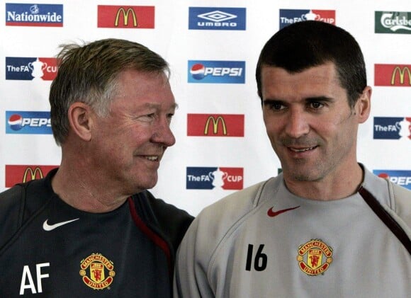 Sir Alex Ferguson et Roy Keane à Manchester