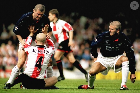 Roy Keane et Chris Marsden à Southampton le 22 avril 2000. 