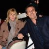 Chantal Ladesou (marraine) et Jean-Luc Reichmann (parrain) - Inauguration du marché de Noël 2014 sur les Champs-Elysées à Paris, le 14 novembre 2014.