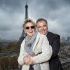 Sharon Stone collabore avec Alain Afflelou ! Photo prise sur la terasse du 7 eme étage du magnifique hôtel Shangri-La à Paris.