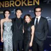 Angelina Jolie, Melody Ishihara, Miyavi Ishihara et Brad Pitt - Première du film "Unbroken" à Sydney en Australie le 17 novembre 2014.