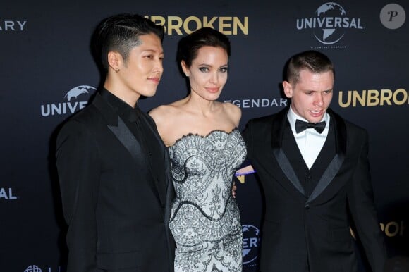 Miyavi Ishihara, Angelina Jolie, Jack O'Connell - Première du film "Unbroken" à Sydney en Australie le 17 novembre 2014.