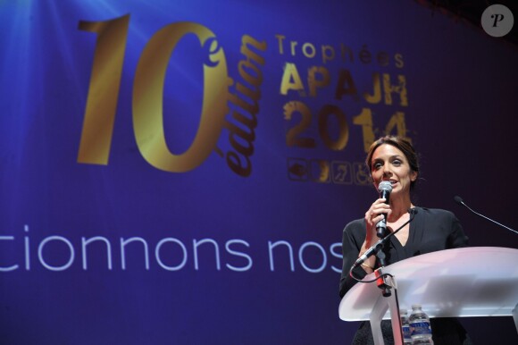 Virginie Guilhaume lors des 10e Trophées APAJH (Association Pour Adultes et Jeunes Handicapés) 2014 au Carrousel du Louvre. Paris, le 17 novembre 2014.