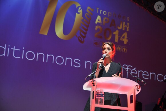 Virginie Guilhaume lors des 10e Trophées APAJH (Association Pour Adultes et Jeunes Handicapés) 2014 au Carrousel du Louvre. Paris, le 17 novembre 2014.