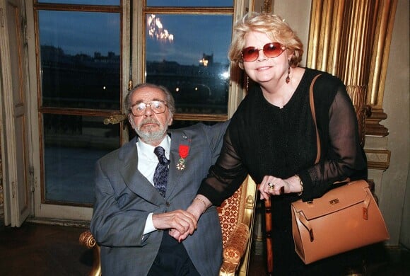 Serge Regianni et son épouse Noëlle Adam, à Paris le 23 octobre 1998