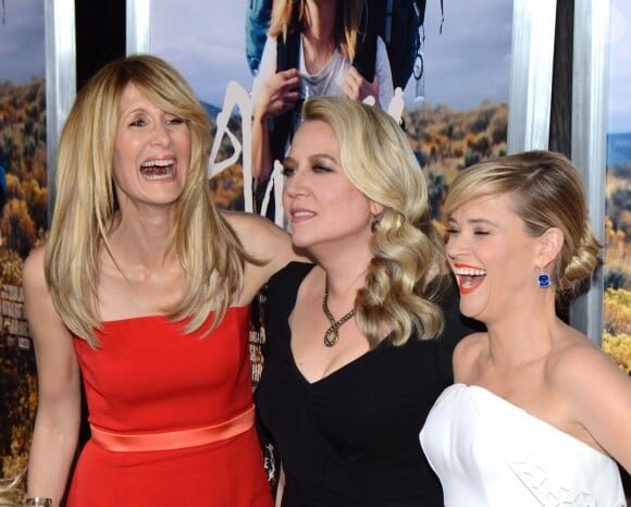 Laura Dern, Cheryl Strayed et Reese Witherspoon à l'avant-première du film "Wild" à Beverly Hills, le 19 novembre 2014.