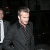 David Beckham arrive au Mark's Club pour assister à la soirée privée du magazine AnOther Man. Londres, le 20 novembre 2014.
