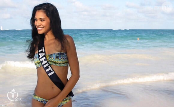 La superbe Miss Tahiti durant le shooting maillot de bain - Les 33 prétendantes au titre de Miss France 2015 : Leur folle semaine à Punta Cana, en République Dominicaine