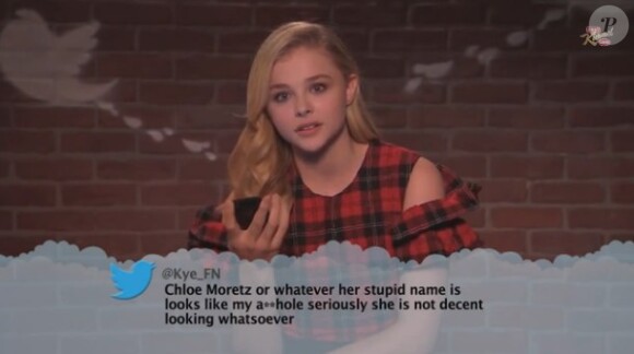 Chloë Grace Moretz dans le #MeanTweets de Jimmy Kimmel. (capture d'écran)