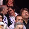 Valérie Fourneyron et une amie - Finale de la Coupe Davis au Stade Pierre Mauroy de Lille. Roger Federer remporte le match qui l'opposait à Richard Gasquet (6/4-6/2-6/2) le 23 novembre 2014.