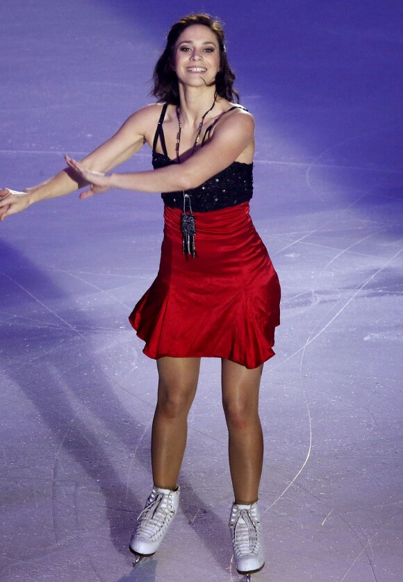 Nathalie Péchalat se produit hors compétition dans le cadre du Trophée Eric Bompard, à Bordeaux, le 21 novembre 2014.