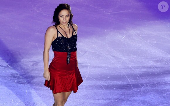 Nathalie Péchalat se produit hors compétition dans le cadre du Trophée Eric Bompard, à Bordeaux, le 21 novembre 2014.