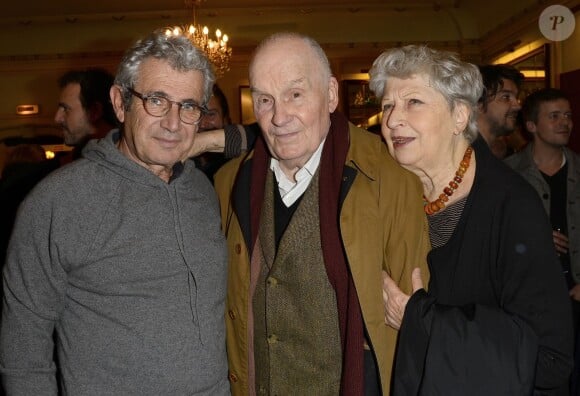 Exclusif - Michel Boujenah, Michel Bouquet et sa femme Juliette Carré - Générale du nouveau spectacle "Ma vie rêvée" de Michel Boujenah au Théâtre Edouard VII à Paris, le 24 novembre 2014.